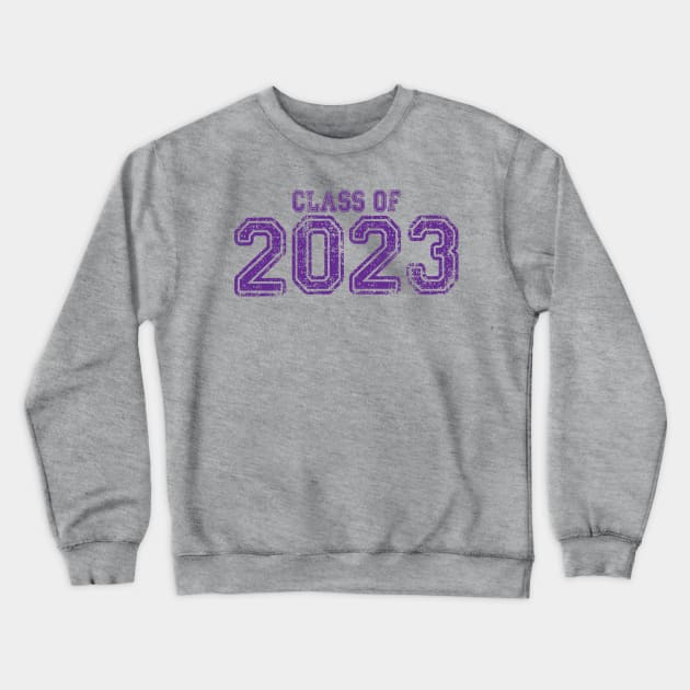 Varsity Purple Class of 2023 Crewneck Sweatshirt by Jitterfly